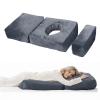 Pregnancy Pillows for Sleeping, 45.3 Inch Pregnancy Massage Pillow Full Body Pillow with Removable Cover & Leg Pillow, Support for Back, Legs, Belly, HIPS for Pregnant Women view 1