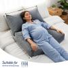 Pregnancy Pillows for Sleeping, 45.3 Inch Pregnancy Massage Pillow Full Body Pillow with Removable Cover & Leg Pillow, Support for Back, Legs, Belly, HIPS for Pregnant Women view 4