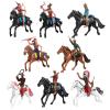 8Pieces Western Cow Boy Horse and Indian Models for Party Decorations and Collectors Cowboy Figures view 1