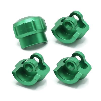 RC Toys Upgrades Parts For ARRMA 1/7 1/8 4pcs Metal Shock Cap Protector Absorber Protection Cover AR330492 RC Car Upgrade Parts Accessories(Green)
