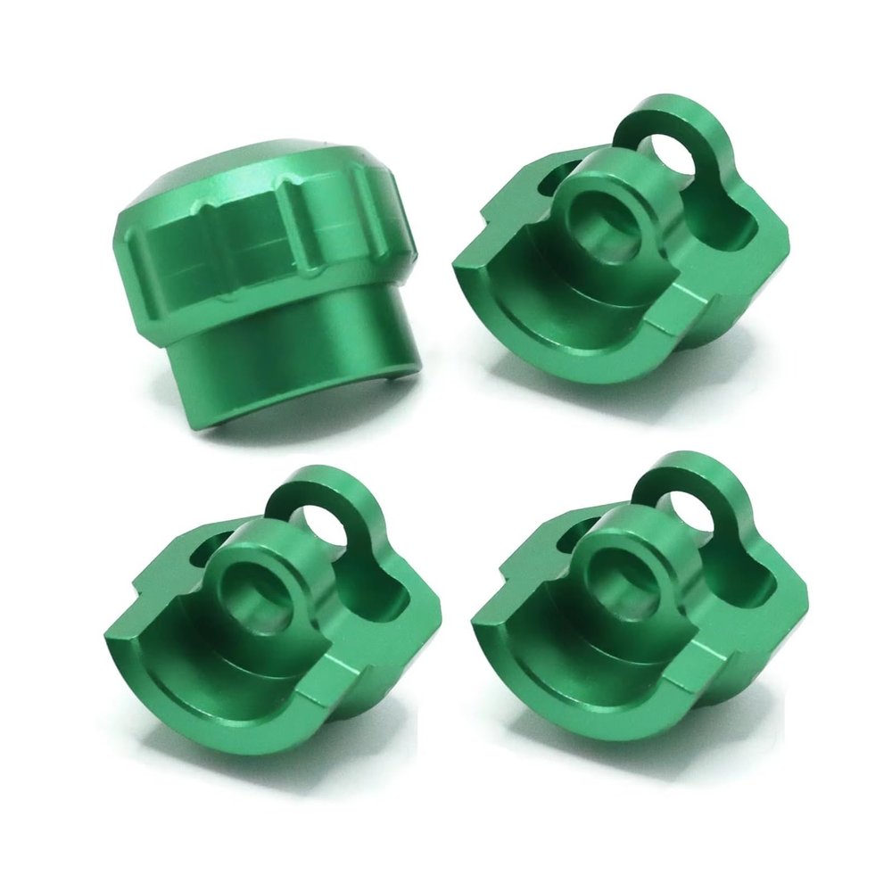 RC Toys Upgrades Parts For ARRMA 1/7 1/8 4pcs Metal Shock Cap Protector Absorber Protection Cover AR330492 RC Car Upgrade Parts Accessories(Green)