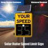 20"x27"/24"x35" LED Variable Speed Limit Sign, Solar Flashing Speed Display Radar Traffic Sign with Installation Accessories for Outdoor Street Road view 3
