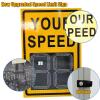 20"x27"/24"x35" LED Variable Speed Limit Sign, Solar Flashing Speed Display Radar Traffic Sign with Installation Accessories for Outdoor Street Road view 4