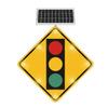 24" Solar-Powered LED Traffic Light Sign, Reflective Film Crossing Signals, Durable Aluminum Traffic Control Boards with Accessories for Safe Road Navigation view 1