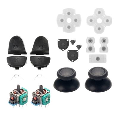 1Pcs L1 R1 L2 Trigger Buttons, 3D Analog Joysticks Repair Parts Set, for PS4, for Dualshock 4, for PS4 PRO, for PS4 Slim