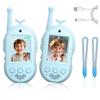 Upgraded Video Walkie Talkies for Kids, 2 Pack Rechargeable Voice/Video Call Kids Walkies Talkies, Toddler Toys for Indoor, Outside, Camping, Hiking, Gift for Boys and Girls Ages 3-12 (Blue/Blue) view 1