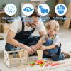 32 PCS Wooden Toddler Tool Set with Box, Montessori STEM Educational Pretend Play Construction Toy, Fine Motor Skills Learning Gift for 2 3 4 5 6 Year Old Boys and Girls view 2