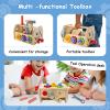 32 PCS Wooden Toddler Tool Set with Box, Montessori STEM Educational Pretend Play Construction Toy, Fine Motor Skills Learning Gift for 2 3 4 5 6 Year Old Boys and Girls view 4
