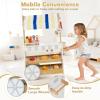 Costzon Kids Ice Cream Cart, 2-in-1 Wooden Grocery Store Playset w/Display Shelves, Freezer, Bell, Scoop, Ice Pops, Cream Cones & Storage, Toddler Pretend Dessert Shop for Boys & Girls 3+ view 3