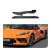 Carbon Fiber 2Pcs Side Skirt Extension Lip Splitters Winglet Car Side Skirts Spoiler Compatible For Chevrolet Corvette C8 2020-2021 FRP(FRP Unpainted Black) view 3