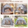 INFANS Bed Tent for Kids, Indoor Large Toddler Canopy Playhouse with Flags, Teepee Toys Gift for Boys Girls Aged 3+, 75 x 39 x 48 view 3