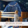 INFANS Bed Tent for Kids, Indoor Large Toddler Canopy Playhouse with Flags, Teepee Toys Gift for Boys Girls Aged 3+, 75 x 39 x 48 view 3