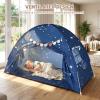 INFANS Bed Tent for Kids, Indoor Large Toddler Canopy Playhouse with Flags, Teepee Toys Gift for Boys Girls Aged 3+, 75 x 39 x 48 view 4