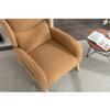 049-Teddy Fabric Rocking Chair with Packet Wood Legs Khaki Rocking Comfort Living Room Bedroom Cozy Comfort view 4