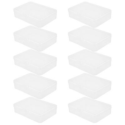 10pcs Blank Playing Card Cases Clear Plastic Gaming Card Box Storage Organizer For Gaming Bank Trading Transparent 4x3 Inch
