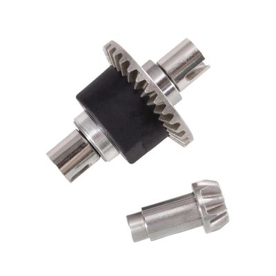 1/16 Scale RC Car Metal Differential Drive Gear Upgrade Parts Compatible with 16101 16102 16103 16201Q130 Remote Control Vehicles(Black)