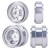 1/10 Scale Aluminum Beadlock Wheel Rim Hub Front Rear Compatible with Frog Sand Scorcher Grasshopper Hornet Buggy Car Upgrade Parts(Silver) view 1