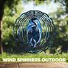 10-Inch Metal Wind Spinner Two Blue Dolphins 3D Marine Life Wind Spinner, Unique Metal Hanging Kinetic Wind Sculpture Ornament Gifts for Women Yard Art Garden Patio Lawn Indoor Outdoor Decor view 4
