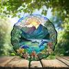 10-Inch Metal Wind Spinner Three Dolphins 3D Marine Life Wind Spinner, Unique Metal Hanging Kinetic Wind Sculpture Ornament Gifts for Women Yard Art Garden Patio Lawn Indoor Outdoor Decor view 2