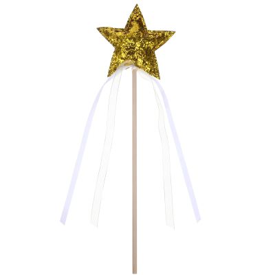 FUNOMOCYA Lightweight Star-Shaped Wand with Ribbon for Cosplay Party Stage Performance and Dress-up Fun Versatile Novelty Wand Accessory