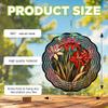 10-Inch Metal Wind Spinner Red and Peach Lilies 3D Floral Wind Spinner, Unique Metal Hanging Kinetic Wind Sculpture Ornament Gifts for Women Yard Art Garden Patio Lawn Indoor Outdoor Decor view 3
