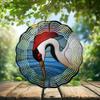 10-Inch Metal Wind Spinner Red-Crowned Crane Drinking Water 3D Bird Wind Spinner, Unique Metal Hanging Kinetic Wind Sculpture Ornament Yard Art Garden Patio Lawn Indoor Outdoor Decor view 2