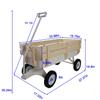 Astrivia Outdoor Utility Garden Cart on Wheels, All Terrain Pulling Children's Wagons Carts with Wood Railing and Air Tires, Dump Cart for Kids Garden Transportation (White) view 2