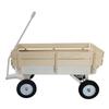 Astrivia Outdoor Utility Garden Cart on Wheels, All Terrain Pulling Children's Wagons Carts with Wood Railing and Air Tires, Dump Cart for Kids Garden Transportation (White) view 3