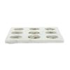 CHARMMA 9x9 White Marble Tic-Tac-Toe Set with Natural Gray Pieces, White, 9.10x9.10x0.60in view 3