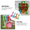 FUNOMOCYA Lovely Gardening Tool Set Lightweight Plastic Shovel and Rake Safe Outdoor Plaything for Planting Random Color Random Color view 3