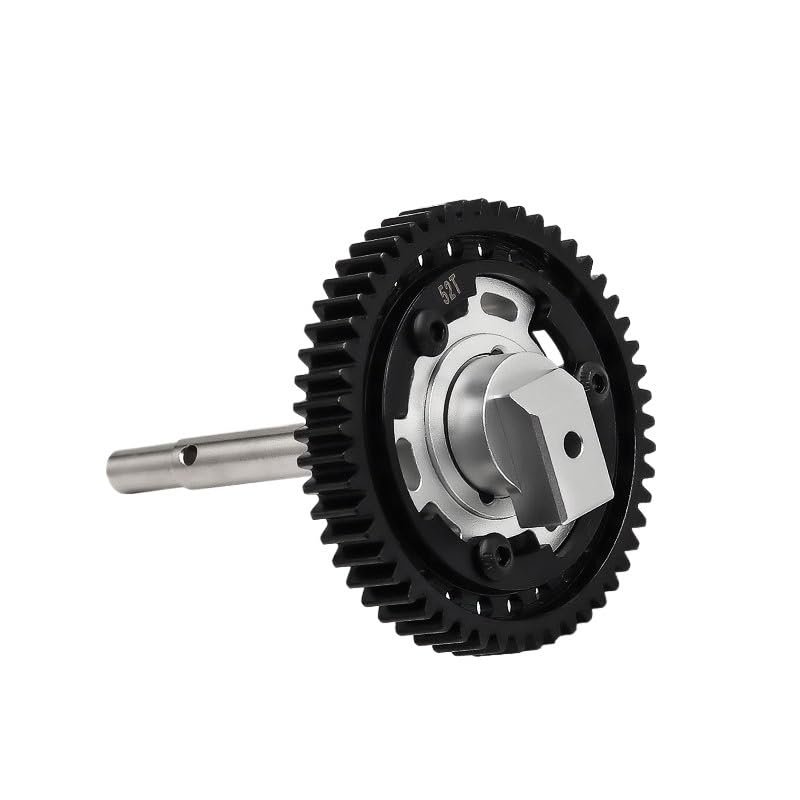 1/5 for X-MAXX & 1/6 for XRT Heavy-Duty Bearing Cush Drive Transmission Set - Main Gear & Input Shaft Upgrade for Tra-xxas RC Cars(52 T)