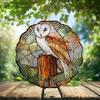 10-Inch Metal Wind Spinner Barn Owl 3D Bird Wind Spinner, Unique Metal Hanging Kinetic Wind Sculpture Ornament Yard Art Garden Patio Lawn Indoor Outdoor Decor view 2