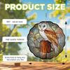 10-Inch Metal Wind Spinner Barn Owl 3D Bird Wind Spinner, Unique Metal Hanging Kinetic Wind Sculpture Ornament Yard Art Garden Patio Lawn Indoor Outdoor Decor view 3
