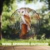 10-Inch Metal Wind Spinner Barn Owl 3D Bird Wind Spinner, Unique Metal Hanging Kinetic Wind Sculpture Ornament Yard Art Garden Patio Lawn Indoor Outdoor Decor view 4