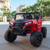 12V Kids Ride On UTV Off-Road Truck, Electric Car with Remote Control, Dual Motors, LED Lights, Music MP3, Opening Doors, Soft Start, Red view 4