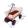 Astrivia Outdoor Utility Garden Cart on Wheels, All Terrain Pulling Children's Wagons Carts with Wood Railing and Air Tires, Dump Cart for Kids Garden Transportation (Red) view 2