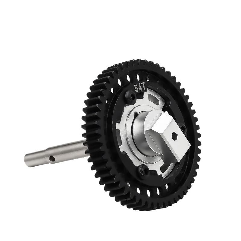 1/5 for X-MAXX & 1/6 for XRT Heavy-Duty Bearing Cush Drive Transmission Set - Main Gear & Input Shaft Upgrade for Tra-xxas RC Cars(54 T)