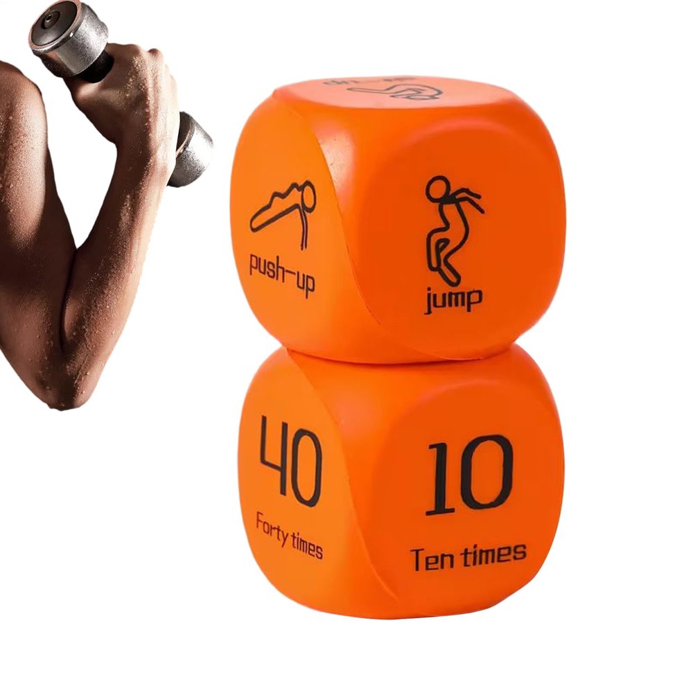Activity Dice | 6-Sided Sports Game | 2 Piece Exercise Dice for Adults,for Teens Family Gym Home Playtime Group Physical Education Training PE Classes