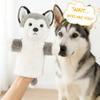 JUSTQUNSEEN Puppy Hand Puppet Soft Plush Animal Toy No-Shedding Plush Dog Interactive Pretend Play Storytelling Classroom Educational Gift for Children Boys Girls Husky view 4