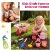 CUTE STONE Kids Gardening Tool Set, Pink Wheelbarrow with Garden Toys with Watering Can, Gloves, Hand Rake, Shovel, Trowel, Outdoor/Indoor Pretend Play Toys for Toddlers Boys Girls Age 3+ view 2