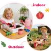 CUTE STONE Kids Gardening Tool Set, Pink Wheelbarrow with Garden Toys with Watering Can, Gloves, Hand Rake, Shovel, Trowel, Outdoor/Indoor Pretend Play Toys for Toddlers Boys Girls Age 3+ view 4