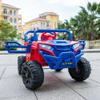 12V Kids Ride On UTV Off-Road Truck, Electric Car with Remote Control, Dual Motors, LED Lights, Music MP3, Opening Doors, Soft Start, Blue view 3