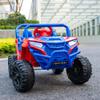 12V Kids Ride On UTV Off-Road Truck, Electric Car with Remote Control, Dual Motors, LED Lights, Music MP3, Opening Doors, Soft Start, Blue view 4