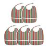 Dussdil Baby Bibs for Boys GirlsChristmas Stripes Colorful (3) Infant Toddler Drooling Bibs Feeding Teething Bibs Adjustable Closure Scraps Pocket 5 Pack view 3