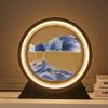 3D Deep Sea Sand Art Hourglass Table Lamp - Moving Quicksand Picture, Round Glass Decor for Adults & Kids, Large Desktop Art Toy, Unique Gift for Home & Office view 1