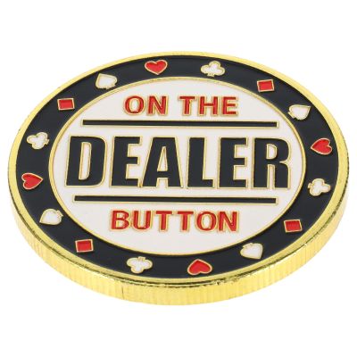 HEANUJJ Metal Dealer Button Double-Sided Poker Chip Accessory for Counting and Game Supplies