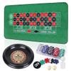DAYUMKOU Roulette Wheel Set Includes 16'' Roulette Wheel, 200 Casino Chips, Green Roulette Mat, Chip Racks, Dealer Button, Marker Stick, Balls for Casino Game Night Party view 1