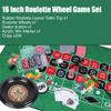 DAYUMKOU Roulette Wheel Set Includes 16'' Roulette Wheel, 200 Casino Chips, Green Roulette Mat, Chip Racks, Dealer Button, Marker Stick, Balls for Casino Game Night Party view 2