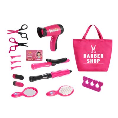 Play Hair Styling Set - Pretend Stylist Toy Kit with Hairdryer - Funny Hair Stylist Toys for Home, Kindergarten, Cute Salon Toy Kit for Entertainment, Role Play