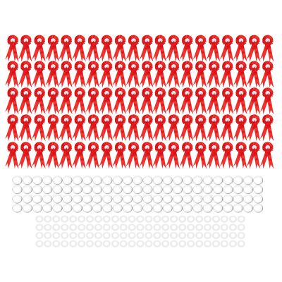 100 Set Button Maker Badge Pin Blanks 44mm - Durable DIY Button Making Supplies for Celebrations, Weddings, Parties, and Gift Crafting (Red)
